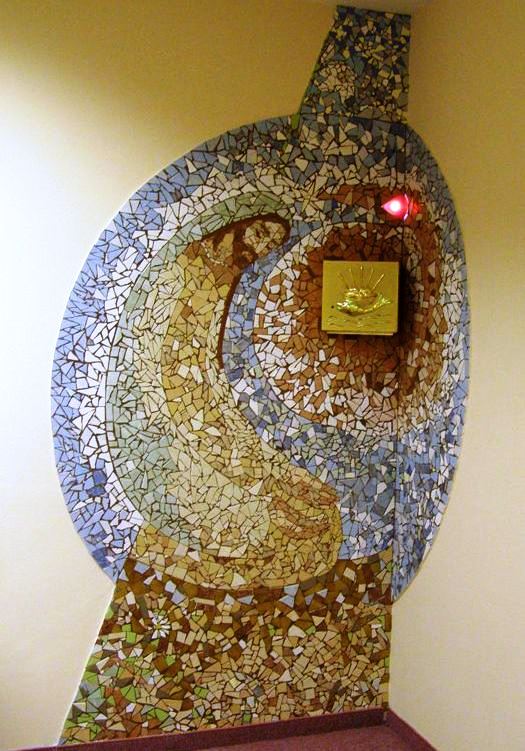Mozaika sv. Jozefa v adoračnej kaplnke v hospici
