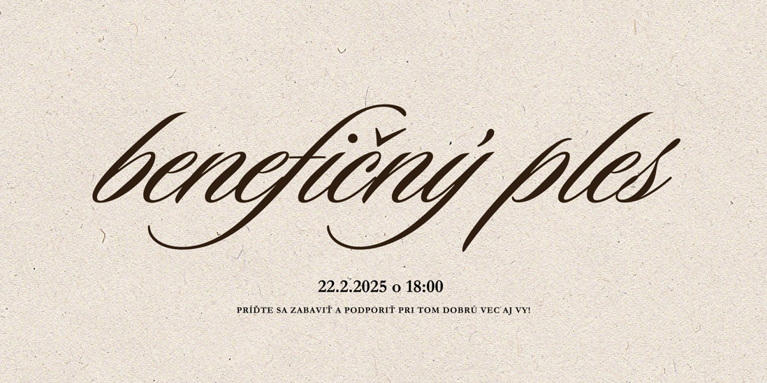 Pozvánka na XVIII. benefičný ples - 22. 2. 2025