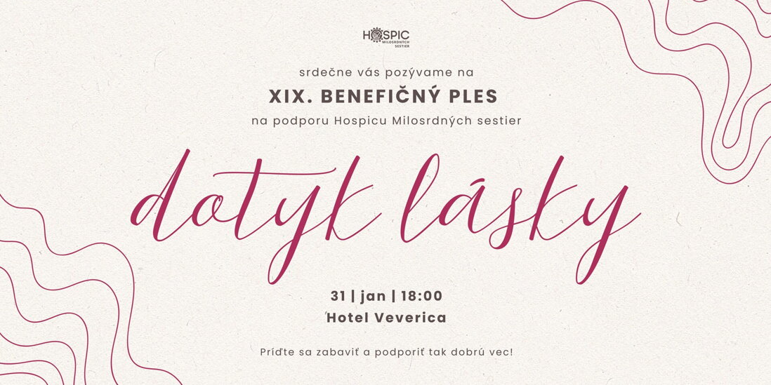 Pozvánka na XIX. benefičný ples - 31. 1. 2026