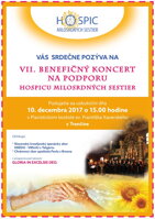 Pozvánka na VII. benefičný koncert (r. 2017)