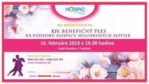 Pozvánka na XIV. benefičný ples Hospicu TN - 16. 2. 2019 