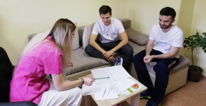 Daniel a Ján - študenti psychológie na stáži v hospici