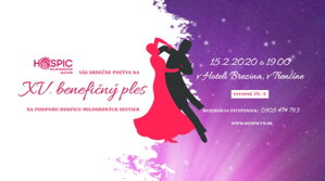 Pozvánka na XV. benefičný ples Hospicu TN - 15. 2. 2020