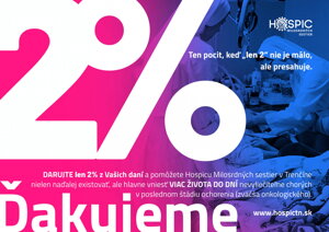 DARUJTE nám, prosíme, aj v roku 2020 VAŠE 2 % z dane