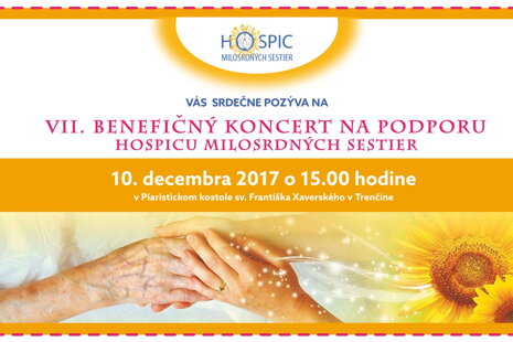POZVÁNKA  na VII. benefičný koncert na podporu Hospicu Milosrdných sestier v Trenčíne
