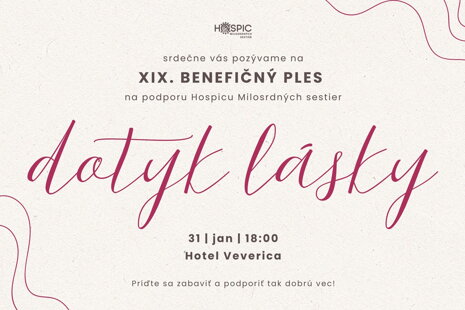 Pozvánka na XIX. benefičný ples - 31. 1. 2026